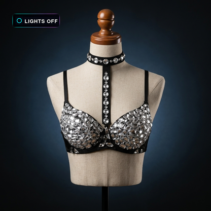 GloRave Glowing Crystal Bra