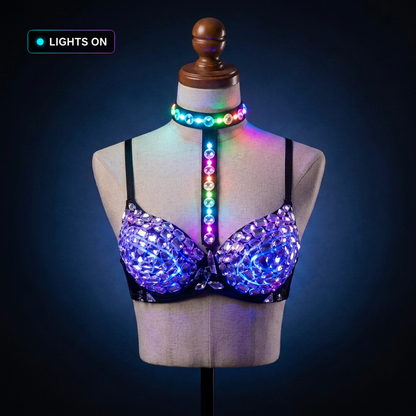 GloRave Glowing Crystal Bra